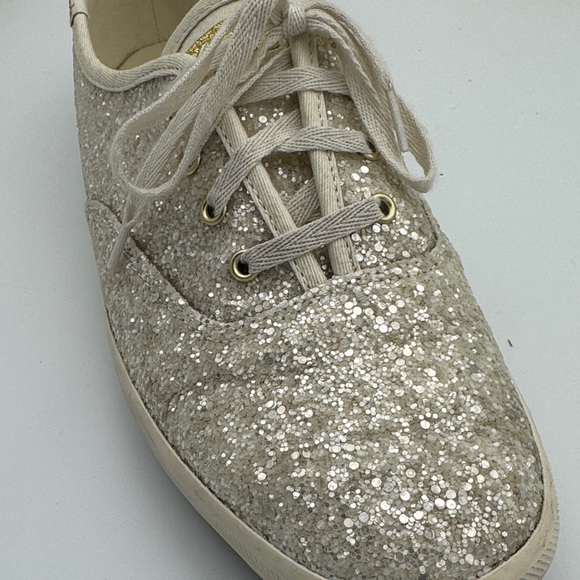 Keds Sparkly Sneakers, White, Size 9.5 - Picture 9 of 11
